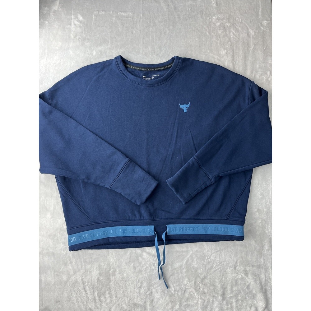 UNDER ARMOUR Women's Fleece PROJECT ROCK 1369929 Loose Crew Neck Sweatshirt XL